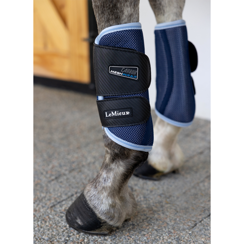 LeMieux Carbon Mesh Wrap Boots - Mist-4